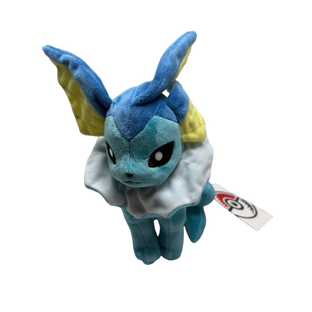 Pokemon Center Vaporeon Poke Plush Blue Eeveelution Stuffed Animal Toy New